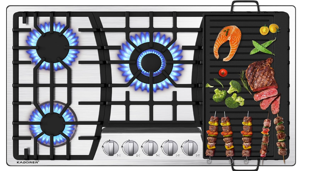 36 inch Gas Cooktop with Griddle
