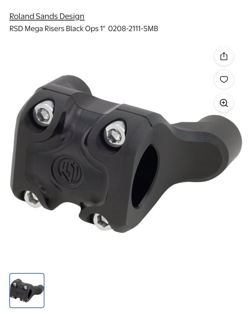 RSD Roland Sands Mega Risers Black Ops Harley