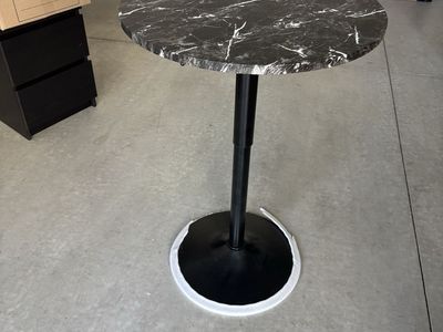 Round Black Marble Bistro table