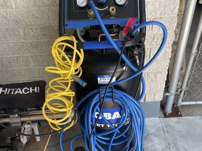 Kobalt 26 Gallon 150 MAX PSI Oil-Free Portable Electric Air Compressor with Hose