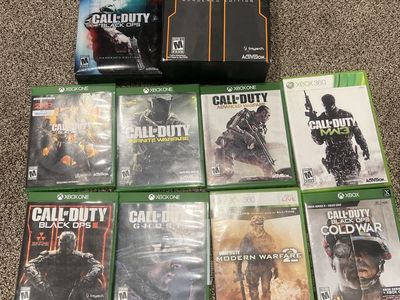 Call of Duty Xbox Video Game Lot - Black Ops 1 & 2 Hardened, Modern Warfare, Infinite Warfare, MW3, Cold War