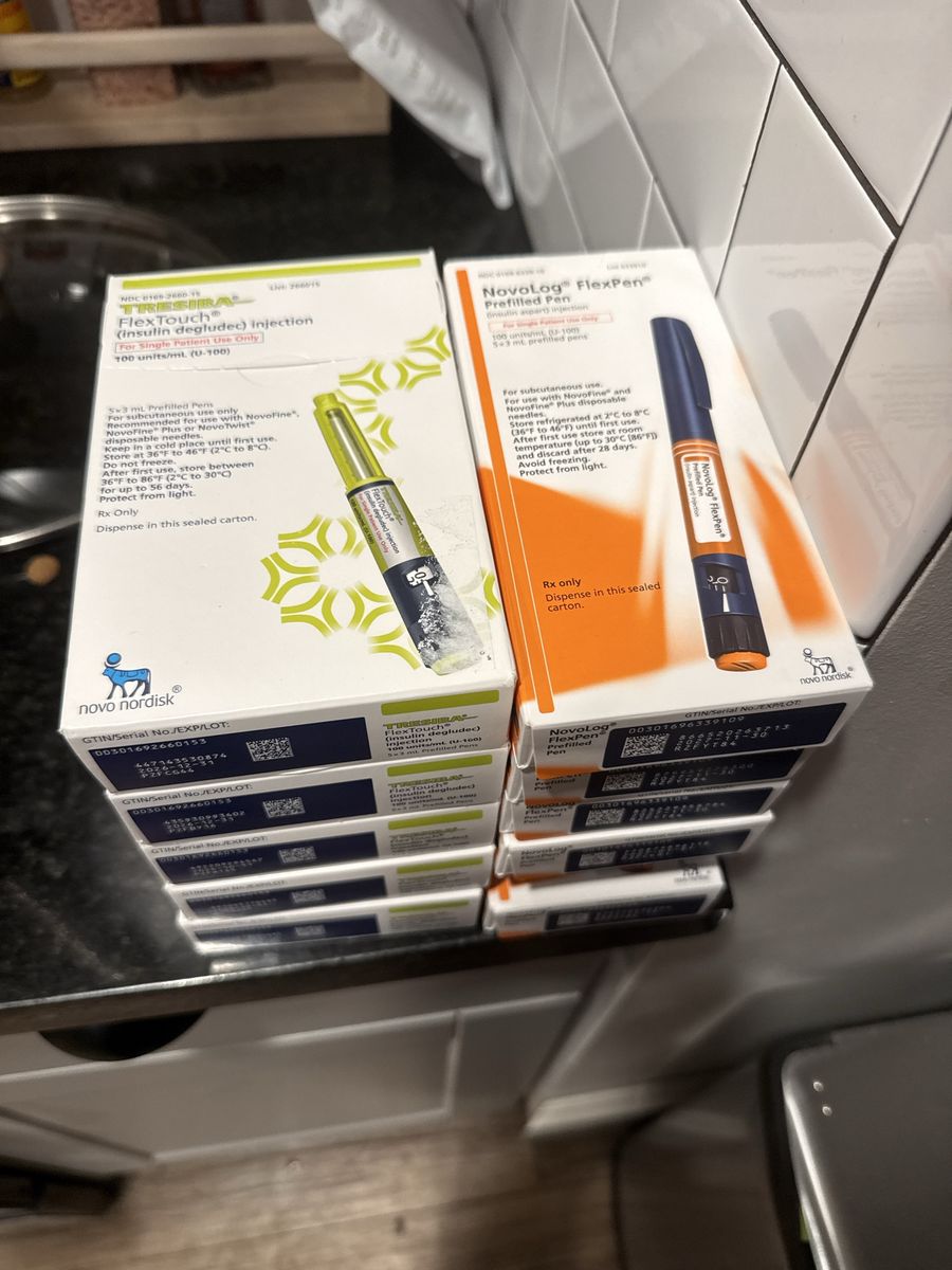 Tresiba FlexTouch and NovoLog FlexPen Insulin Injection Boxes Lot >FREE<