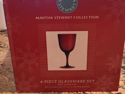 21 Red Goblets: Martha Stewart Collection Red Goblets Glassware Set 12 oz.