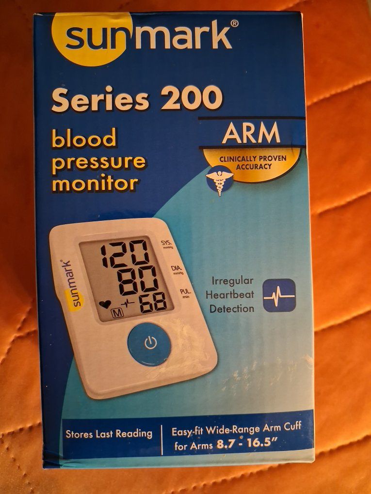 Sunmark Upper Arm Blood Pressure Monitor BP3NG1-1ASMARK with Wide-Range Cuff