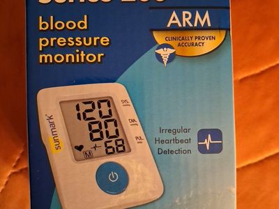 Sunmark Upper Arm Blood Pressure Monitor BP3NG1-1ASMARK with Wide-Range Cuff