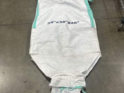 Large White Industrial Bulk Bag - 34"x38"x48" Tote for Storage & Transport