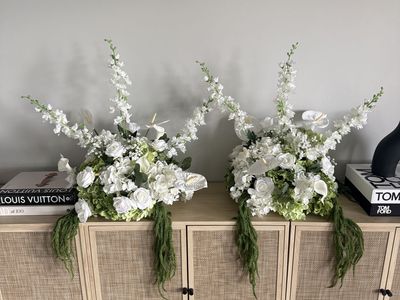 White & Green Luxury Faux Wedding/Event Florals