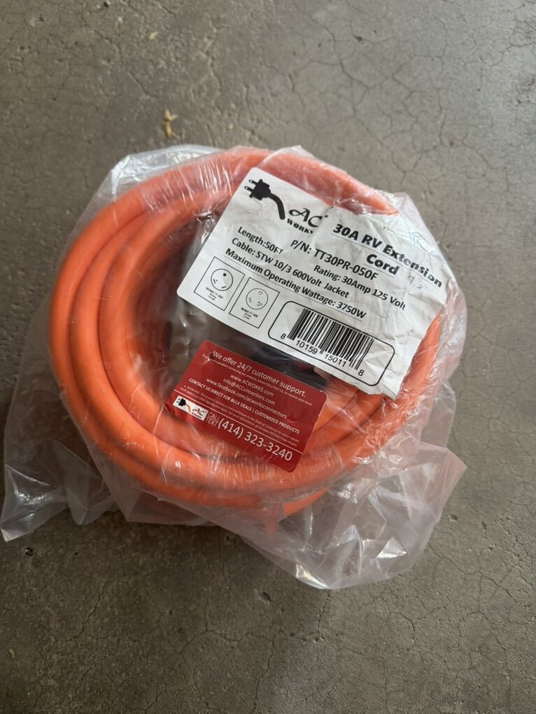NEW! RV Extension Cord 50FT 30A