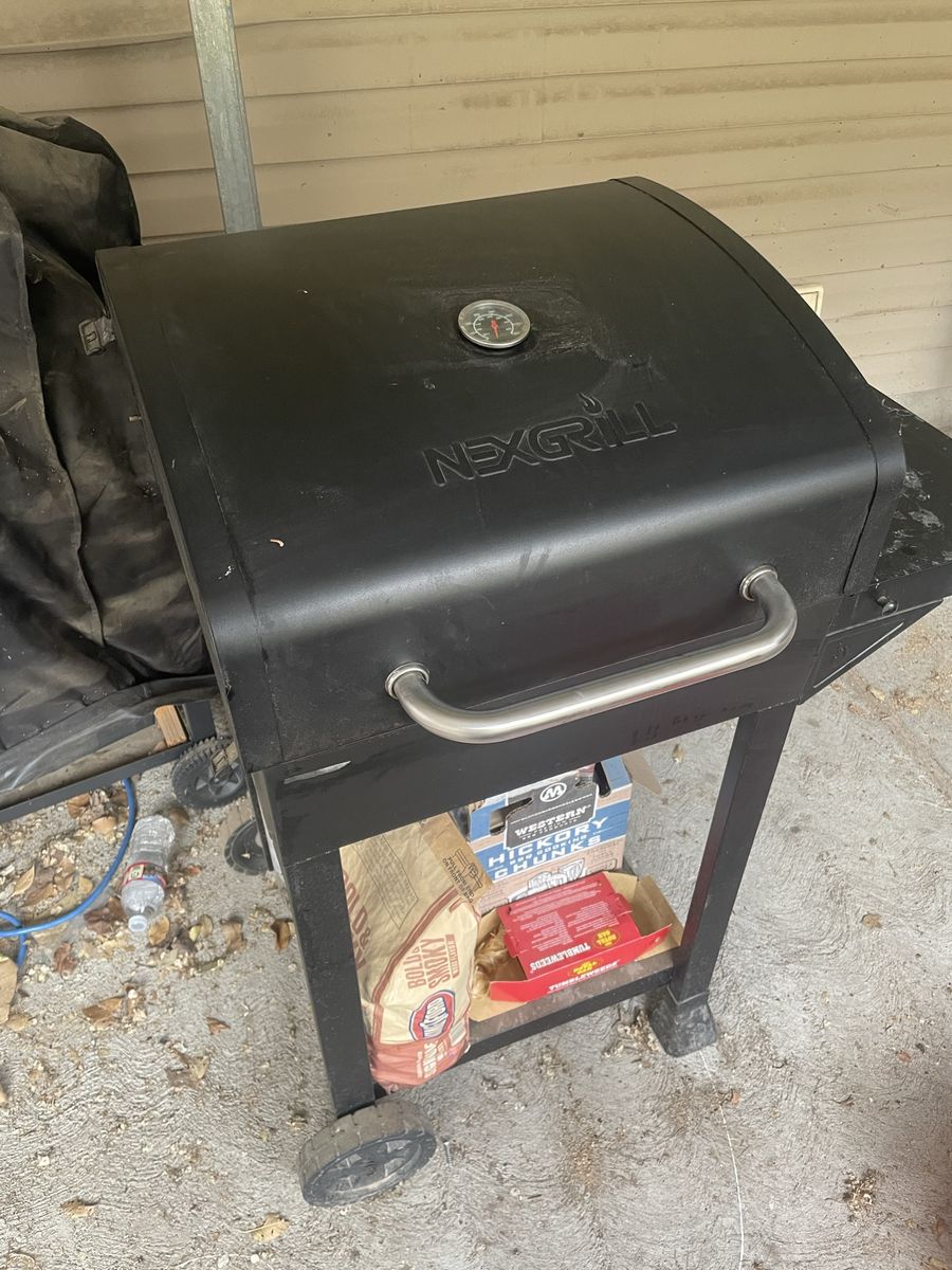 Nexgrill Black Charcoal Grill with Built-in Thermometer and Storage Shelf