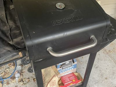 Nexgrill Black Charcoal Grill with Built-in Thermometer and Storage Shelf