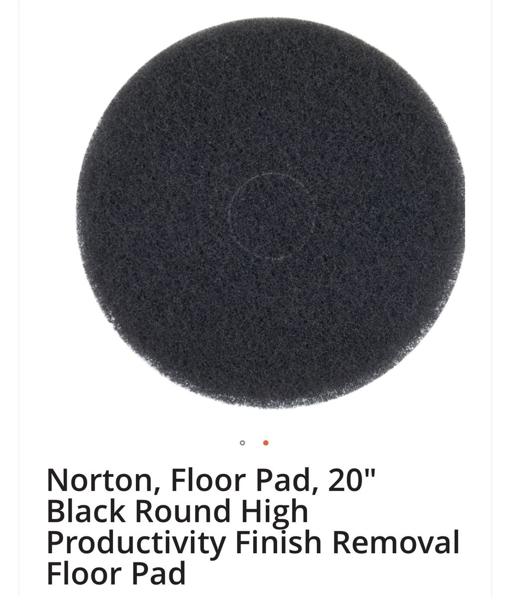 Norton, Floor Pads, 20" Black Round Set of 5