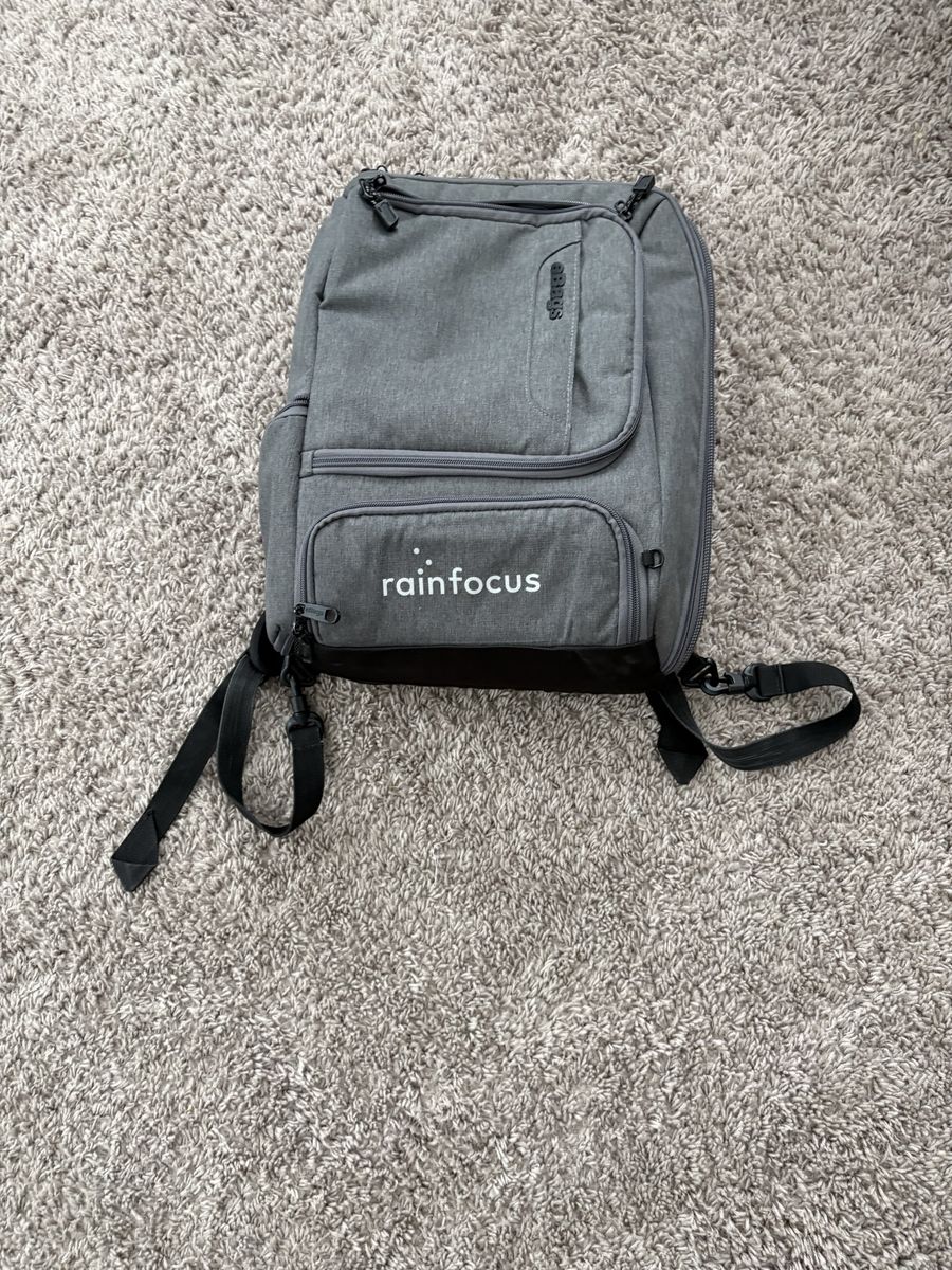 Rainfocus Gray Laptop Backpack - Durable Multi-Compartment Travel Bag