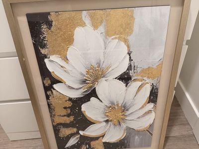 decorative picture with glass frame