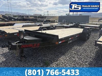 8.5x24 Double A Pro Series HT Power Tilt Trailer - 15.4K GVWR - Wide Body w/ Drive Over Fenders, Winch Plate