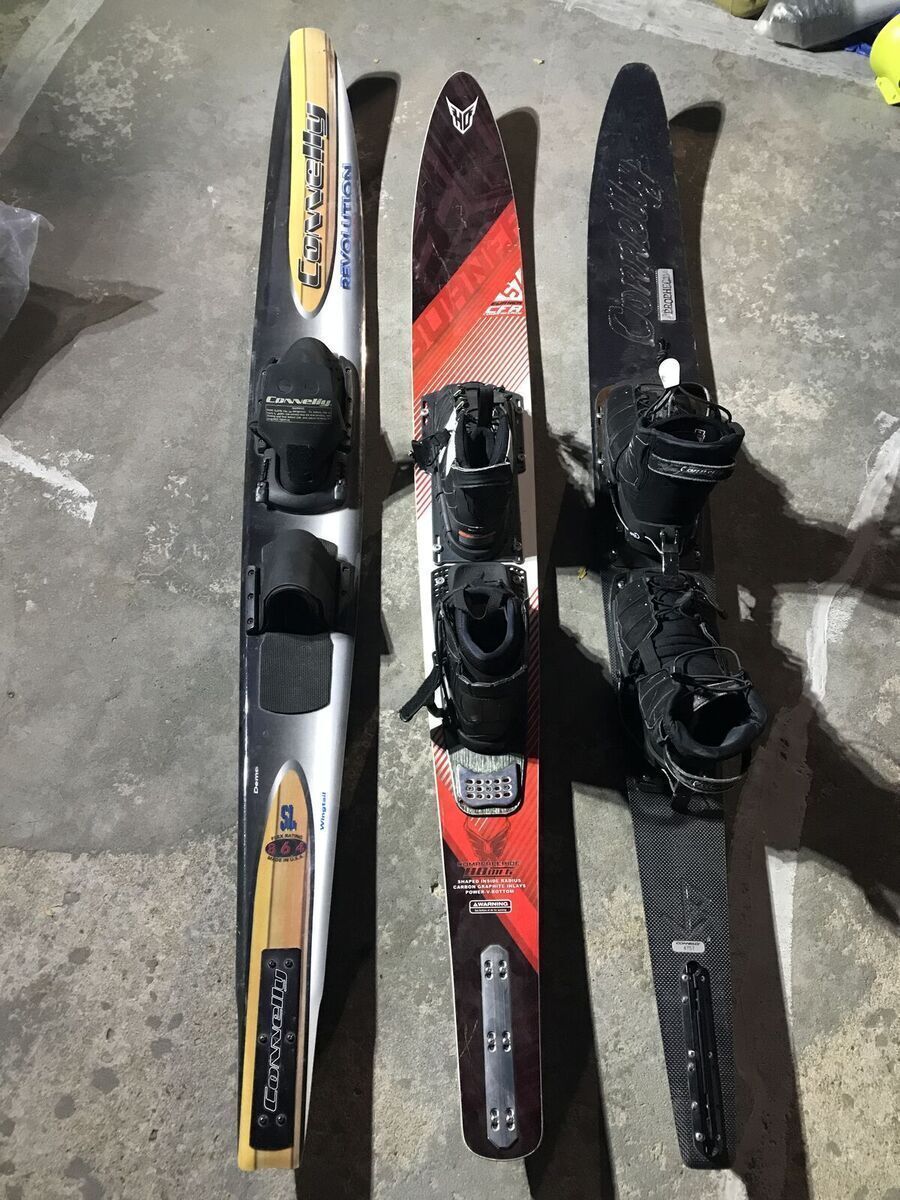 3 PRO COMPETITION WATER SKIS DOUBLE BOOT SLALOM WATER SKI