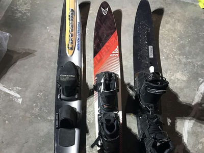 3 PRO COMPETITION WATER SKIS DOUBLE BOOT SLALOM WATER SKI