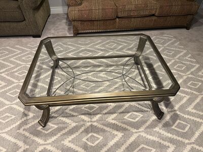 Coffee Table with metal base