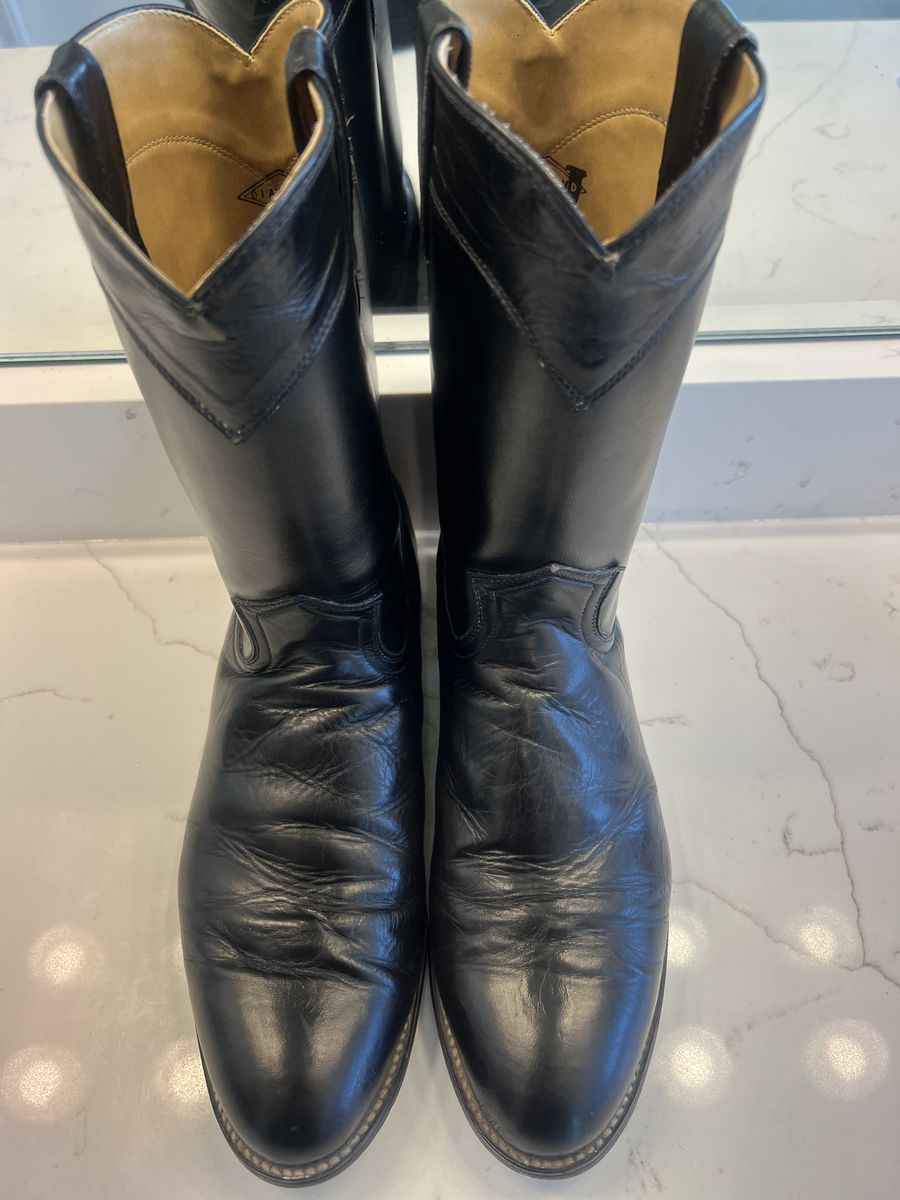 Vintage Diamond J Black Boots