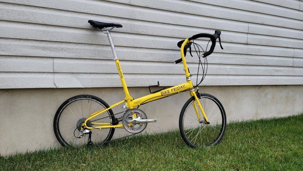 2008 Bike Friday Pocket Rocket  Folding Bike 20in Wheels Steel Frame Canary Yellow
