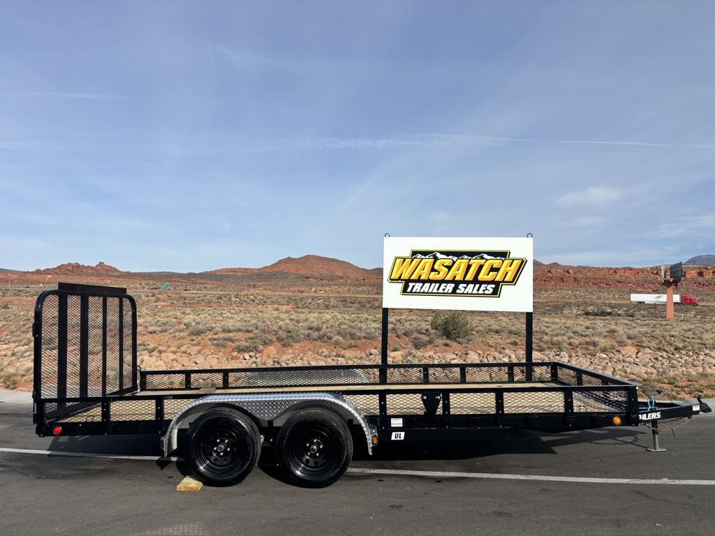 2026 PJ Trailers 7X14 Straight Deck Fold in Gate +