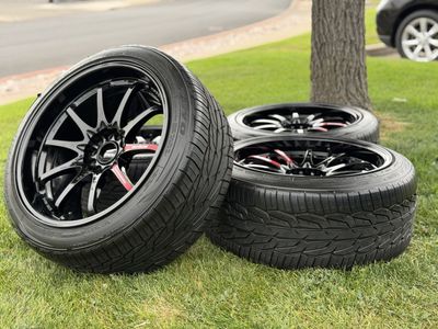 Volk Racing CE28N 19" Wheels with Toyo Tires Staggered Set 5x114.3