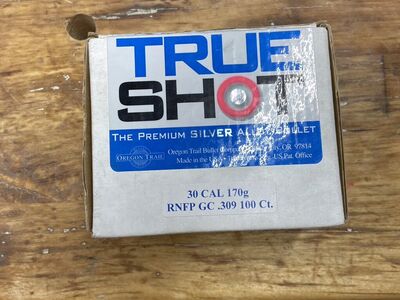 True Shoot Silver Alloy Bullet 30cal 170gn