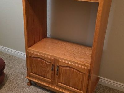 solid oak entertainment center
