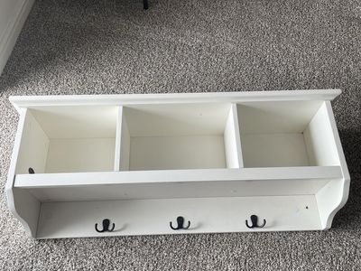 Wall Shelf With Coat Hooks