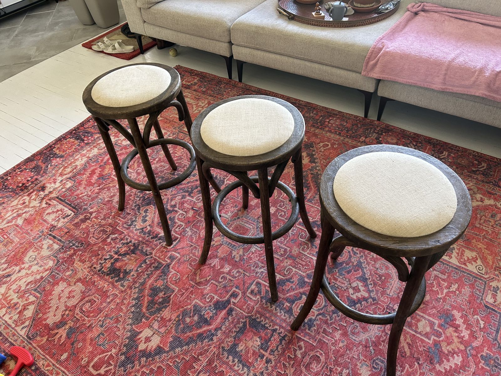 (3) Thonet Barstools