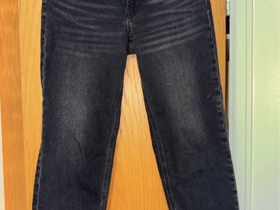 Old Navy Mid-Rise Boyfriend Loose Black Denim Jeans Size 2 Petite