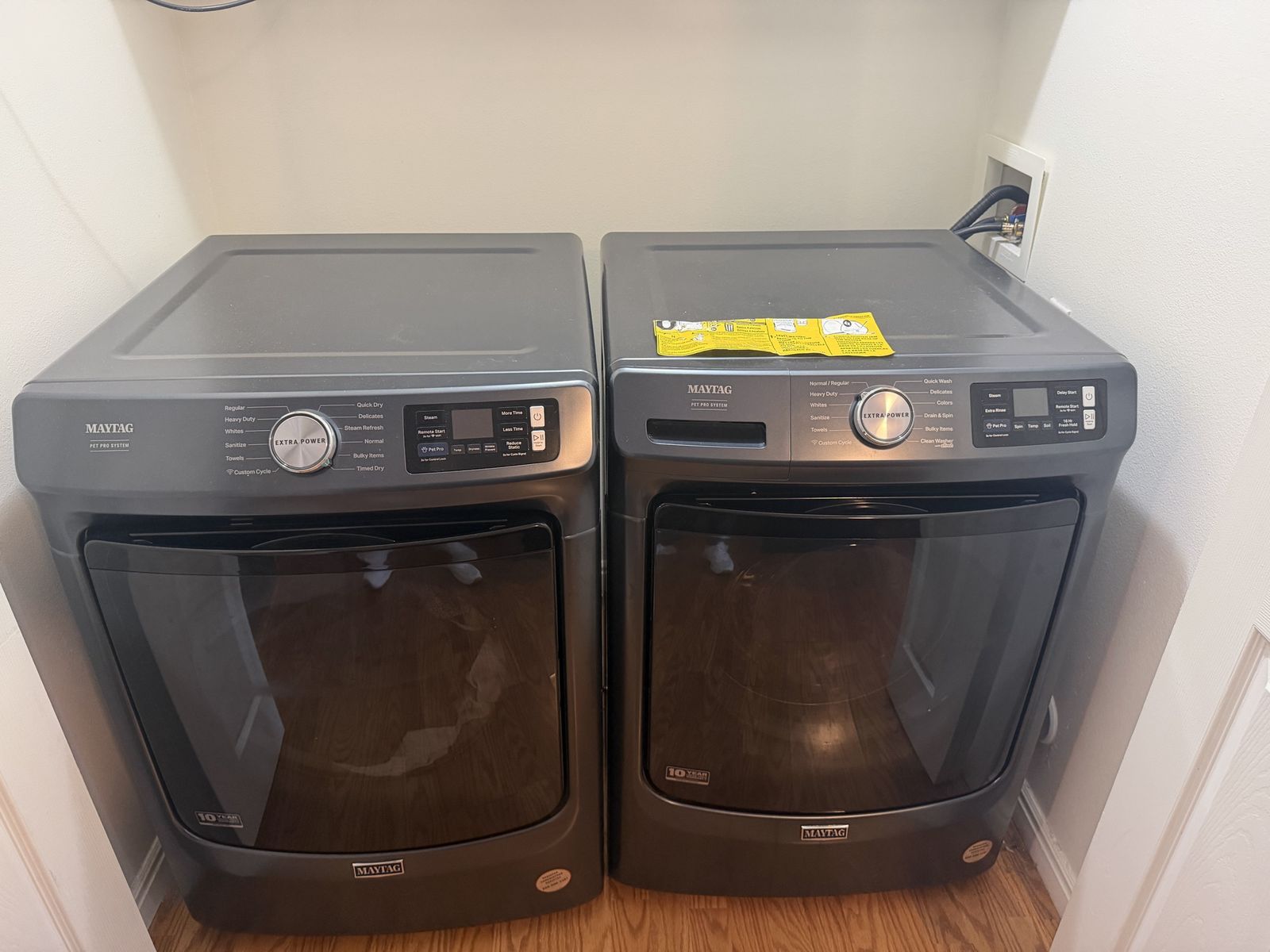 Maytag Pet Pro System Top Load Washer & Dryer Set - Gray, Excellent Condition