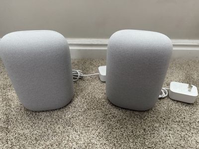 Google Nest Audio Smart Speaker - Chalk Gray with Power Supply