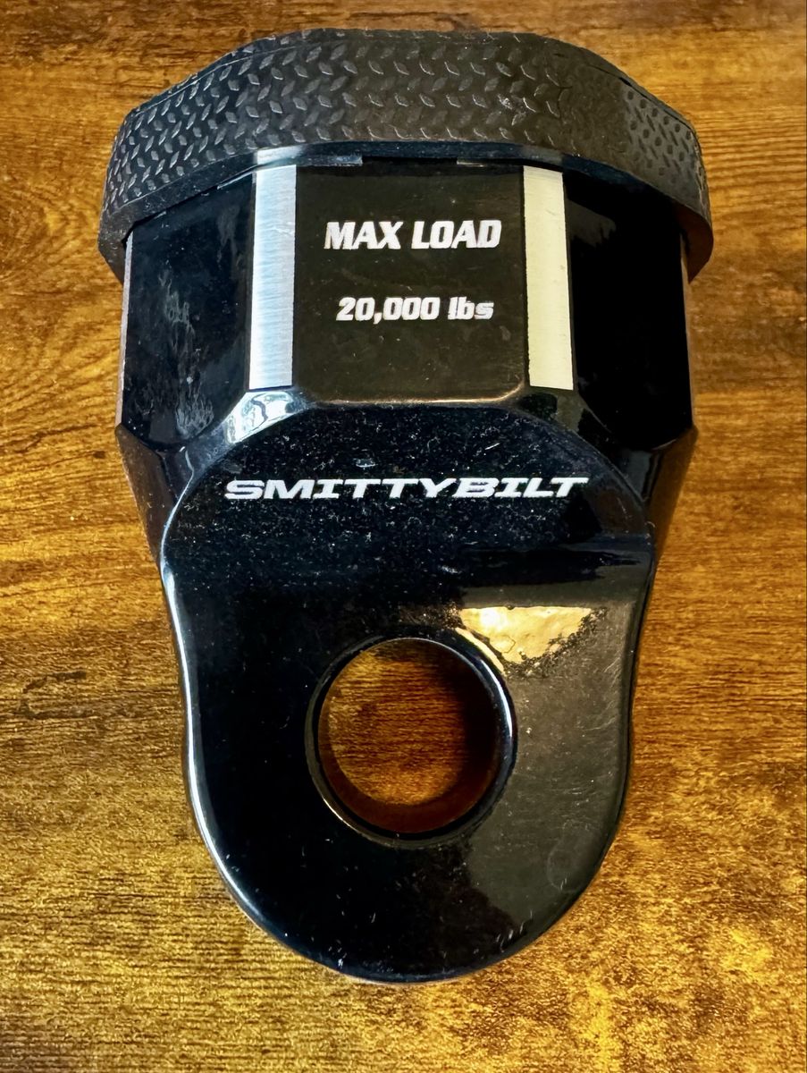 Smittybilt Black 20,000lb Max Load Recovery Hitch with 2" Receiver Shackle Mount