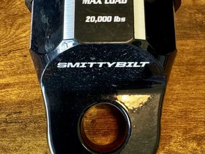 Smittybilt Black 20,000lb Max Load Recovery Hitch with 2" Receiver Shackle Mount