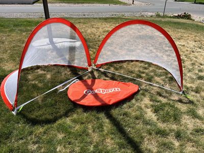 GoSports Pop-Up Soccer Goals Set, Pair of 2, Portable Training Net