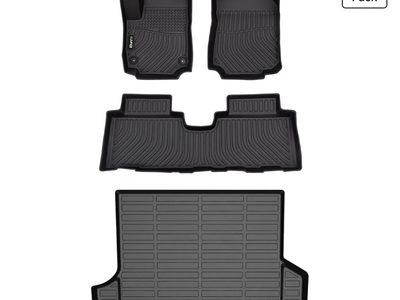 KAIMAI 4-Piece All-Weather Floor Mats for Terrain/Equinox 2018-2024 (Black)