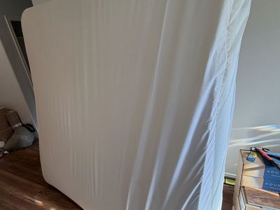 Free memory foam king size mattress with topper and box springs