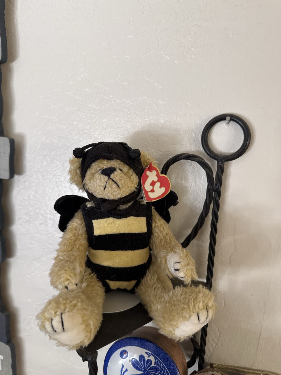 Ty Beanie Baby Bumble Bee Costume Bear Stuffed Animal Toy