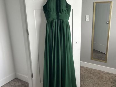 Dark green long formal dress (Prom, Hoco, Gala) - size 14