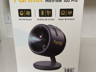 Fanttik MistFlow 100 Pro Portable Misting Fan - Cordless/Corded, Indoor/Outdoor