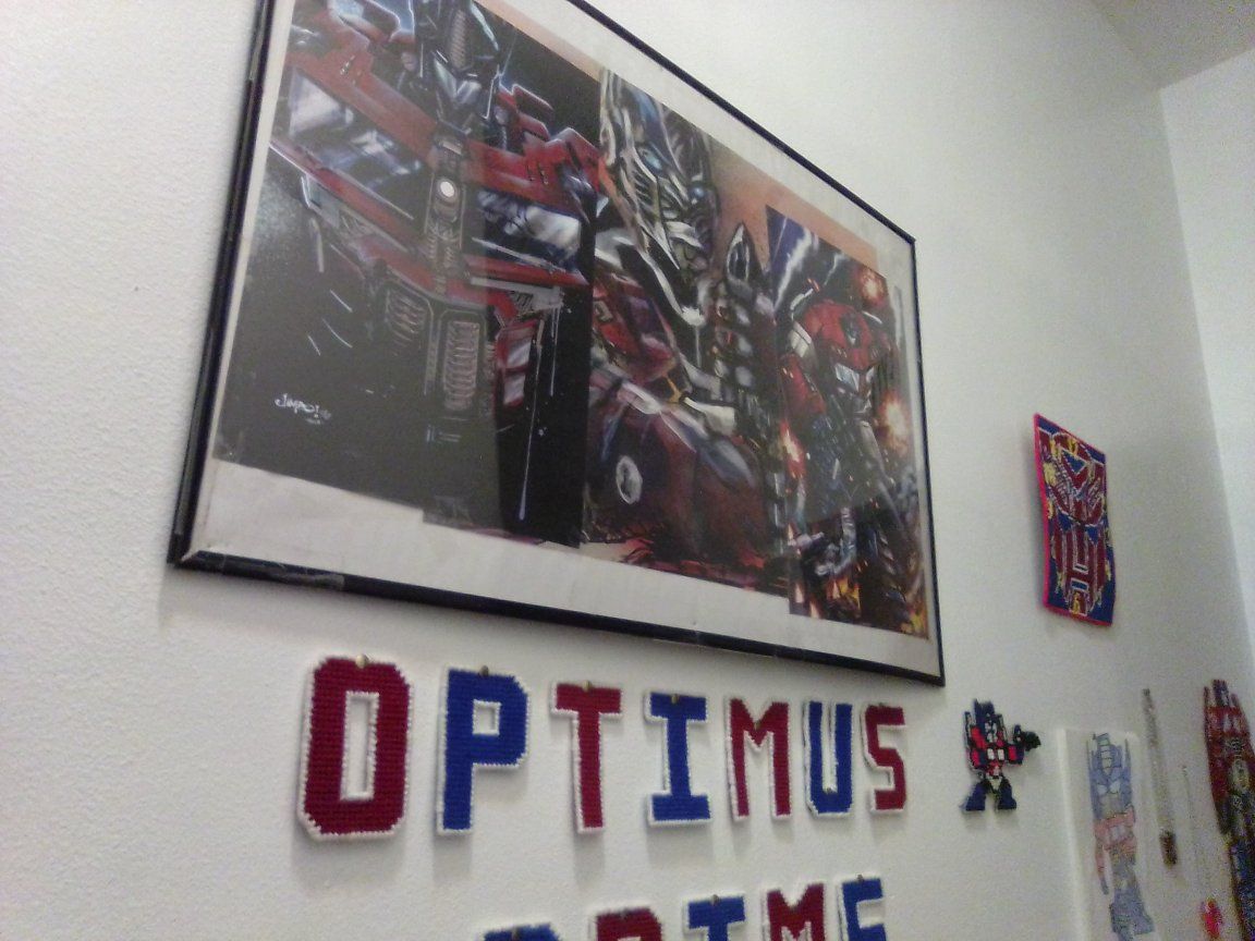 Transformers Optimus Prime plastic canvas Art & Framed Print Set - Wall Decor Collection