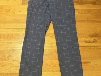 Nike Dri-Fit Flat Front Plaid Golf Pants - Men's Blue-Gray 34” x34”