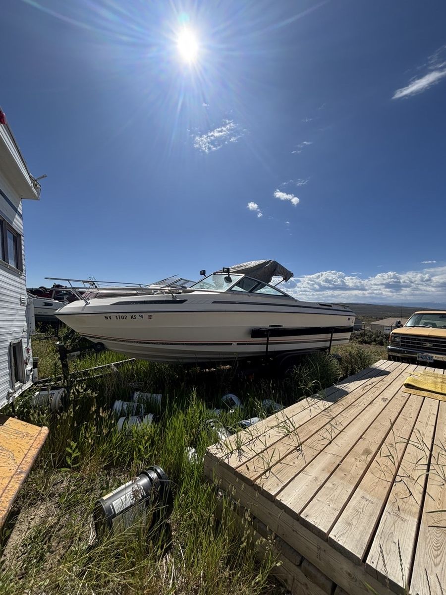 Used Runabout Boat with Trailer - Runs & Floats, Needs TLC