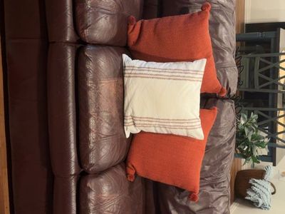 2 leather couches for sale, 84 inches by 36 inches