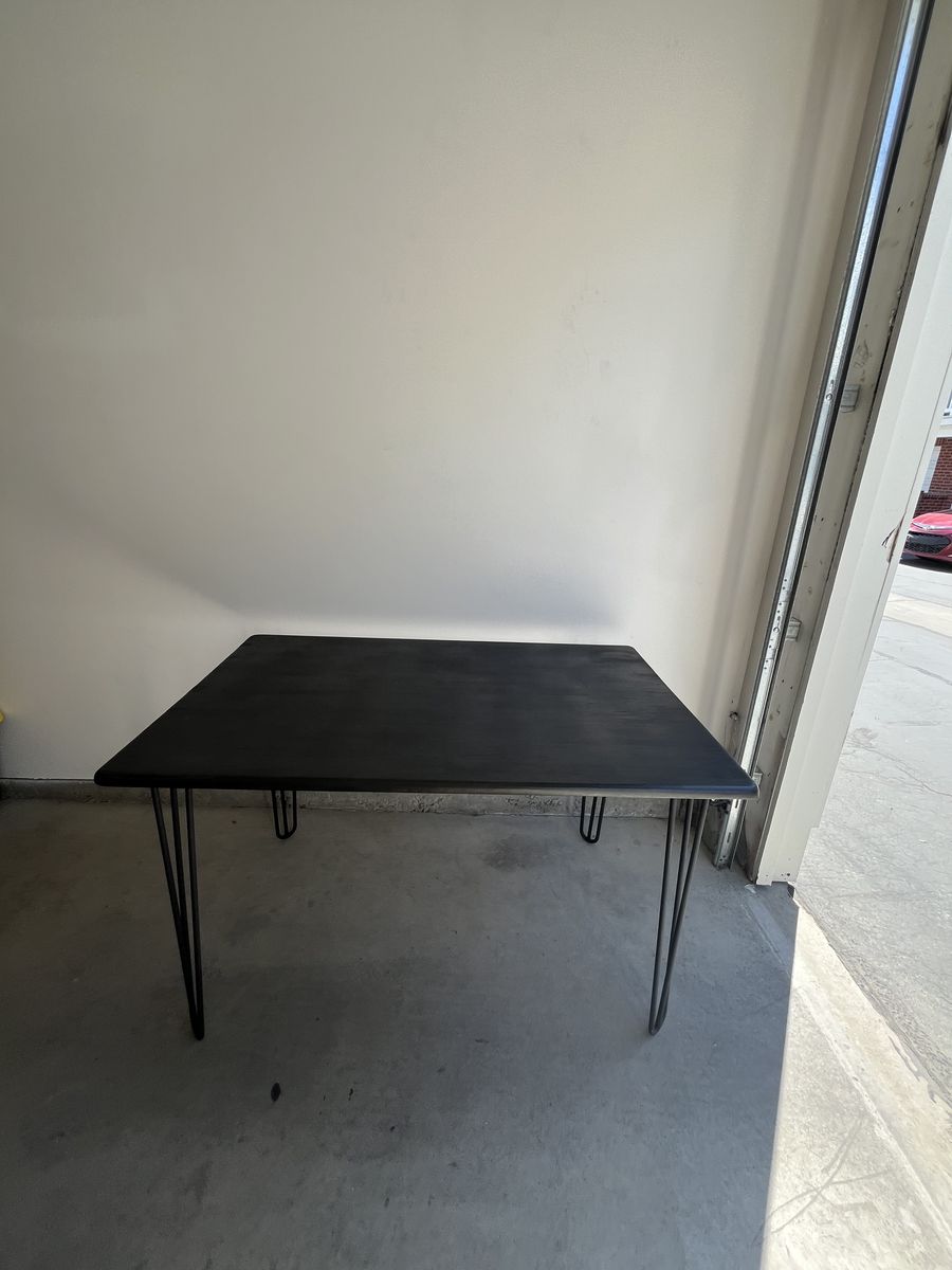 Real Wood Desk Table - Metal Legs