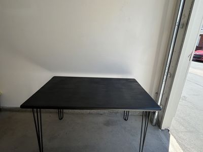 Real Wood Desk Table - Metal Legs