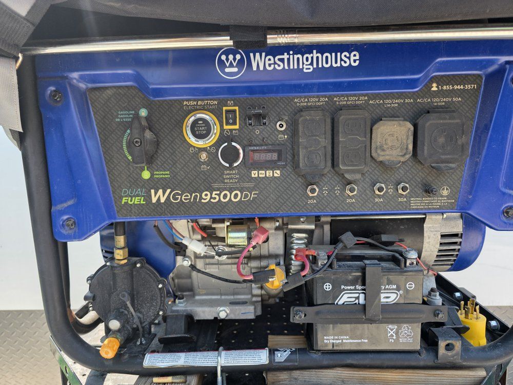 Westinghouse WGen9500DF Dual Fuel Portable Generator - Electric Start
