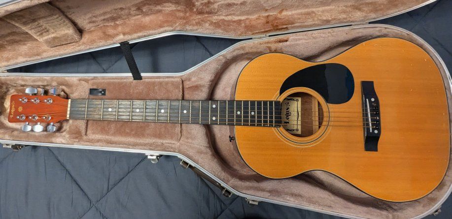 Lotus Acoustic Guitar with Hard Case - Good Condition