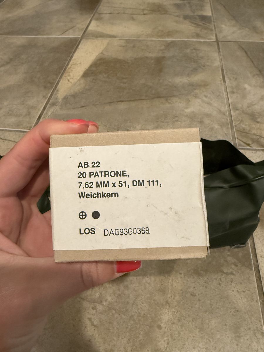 Weichkern AB22 20 PATRONE, 7.62mm x 51, DM 111: DAG93G068