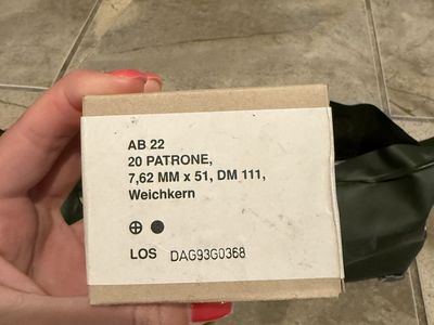 Weichkern AB22 20 PATRONE, 7.62mm x 51, DM 111: DAG93G068